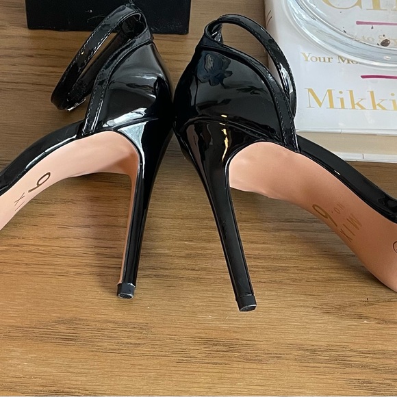 Never Worn- Mix No. 6, Black Patent shoes w/ clear top and rhinestones. - Picture 3 of 6